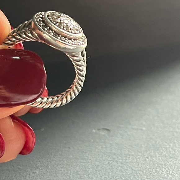 David Yurman Albion round pavé diamond ring size 6 - Picture 3 of 4